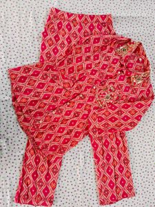 Stylish Pink Ethnic co cord set