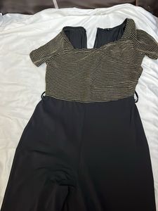 Sparkly Top Wide Leg Jumpsuit