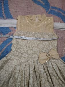 Sparkling Gold Lace Party Dress