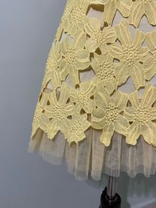 Yellow Lace Overlay Dress