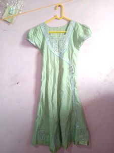Elegant Mint Green Anarkali Set