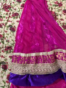 Stunning Pink &amp; Purple Lehenga Choli