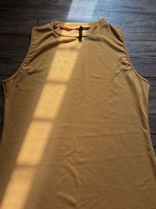 Mustard Ribbed Mini Dress