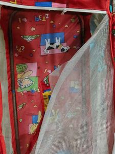 Baby Crib with Cartoon Print