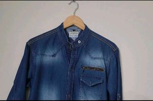 Gesture Men's Blue Denim Shirt