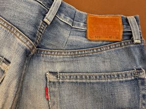 Distressed Blue Denim Jeans