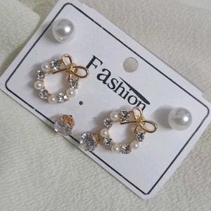 🎀(3)COMBO🎀SPARKLING STUD EARRINGS SET