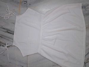 Classic White Sundress with Tie Shoulders