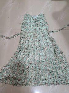 Floral Print Sundress with Tie Waist