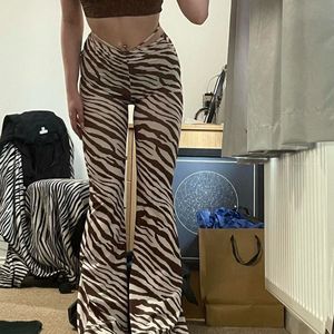 Y2K PULL &amp; BEAR Zebra Print Flare Leg Pants