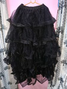 Black Tiered Tulle lehenga