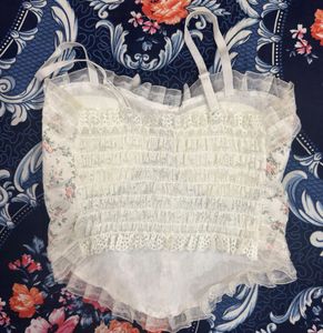 Floral padded Lace Trim Cami Top