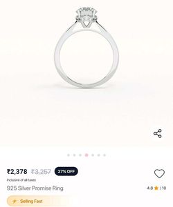 925 silver Palmonas Diamond Ring with Certificate