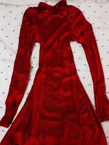 Red party wear dress