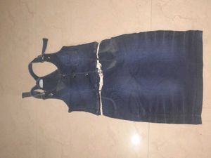 Girls Denim Pinafore Dress