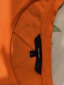 Orange Graphic Print T-Shirt