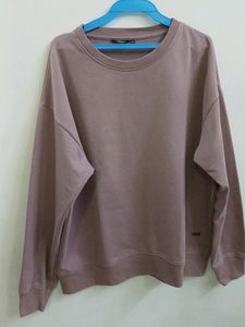 Women Solid Mauve Sweatshirt