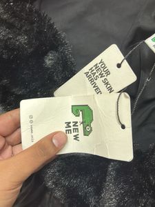 Black Faux Sexy Leather Dress with Fur Trim