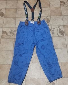 Printed Joggers With Suspenders 😍