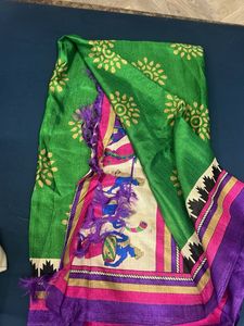art silk green dupatta