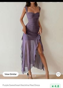 Purple Ruched Maxi Dress
