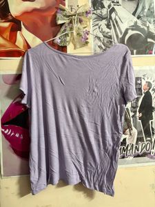 Casual Lavender Henley T-Shirt
