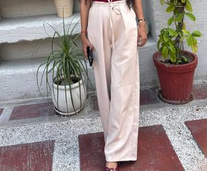 Chic Beige Palazzo Pants