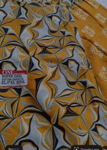 ` Cotton Blend Geometric Print Suit , dress materi