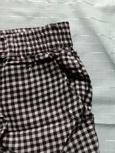 Black and White Gingham Shorts
