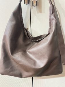 Chic Brown Faux Leather Hobo Bag