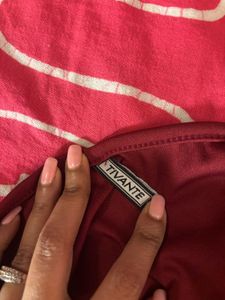 Maroon Halter Neck Tank Top