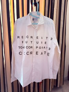 Jack&amp;Jones Men's White Graphic Print Shirt