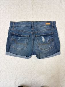 Distressed Denim Shorts