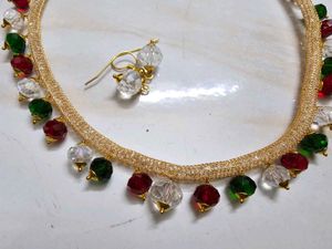Gold-Tone Necklace and Earring Set