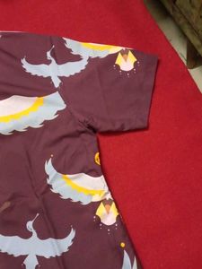 NEW SHIRT Artistic Print Button-Up good one