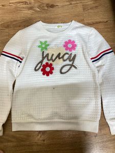 Juicy Couture White Floral Sweatshirt