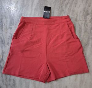 Coral Shein Shorts