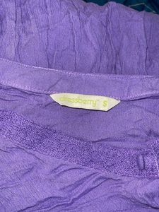 Purple Crinkled Kurta