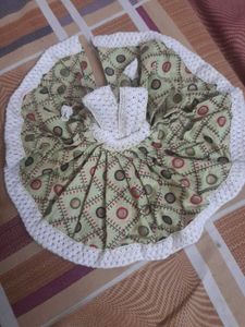 Green Printed Lehenga Choli Set