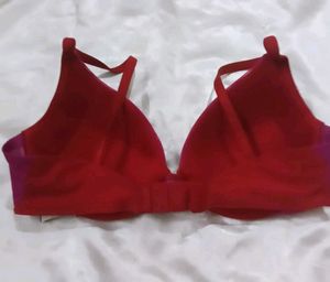 Red Padded Bra
