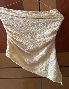 SAVANA Yellow Lace Tube Top