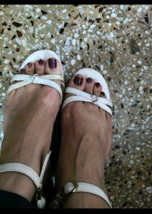 White Ankle Strap Heels