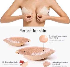 1 pair of backless silicon Adhesive Bra