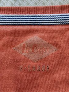 Men's Lee Cooper V-Neck Orange T-Shirt