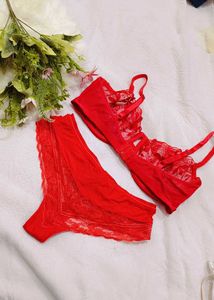 Red Lace sexy bra &amp; Panty Set
