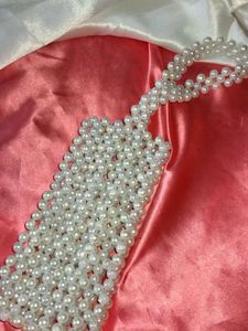 Elegant Faux Pearl Clutch Evening Bag