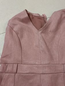 Chic Pink Suede Dress