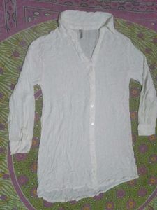 White Collared Button-Down Tunic