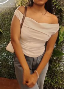 Off-Shoulder White Top