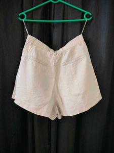 Chic Beige Pleated Shorts